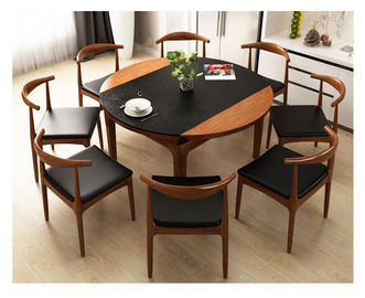 میز ناهار خوری دور میز مبلمان چوبی جامد برای استفاده در منزل / رستوران