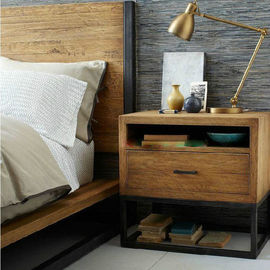 کابینت تختخواب تختخواب و اتاق خواب Solid Wood با کشو و قفسه
