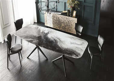 میز ناهار خوری مبلمان سفارشی ساخته شده از سنگ مرمر بالا میز ناهار خوری طرح طراحی شده