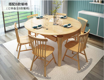 میز مبلمان منزل چوب جامد / میز ناهار خوری قابل ارتقاء سبک مدرن