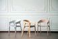 صندلی کافه رستوران مبلمان سفارشی چوبی مدرن با صندلی چرمی