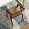 صندلی های اتاق ناهار خوری مدرن از چوب و چرم رنگ طبیعی راحت