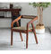 صندلی های اتاق ناهار خوری مدرن از چوب و چرم رنگ طبیعی راحت