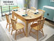 میز چوب مستطیل مستطیل سفارشی ، میز ناهارخوری قابل گسترش با صندلی