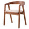 صندلی های چوبی مدرن مدرن با صندلی چرمی و زیر بغل